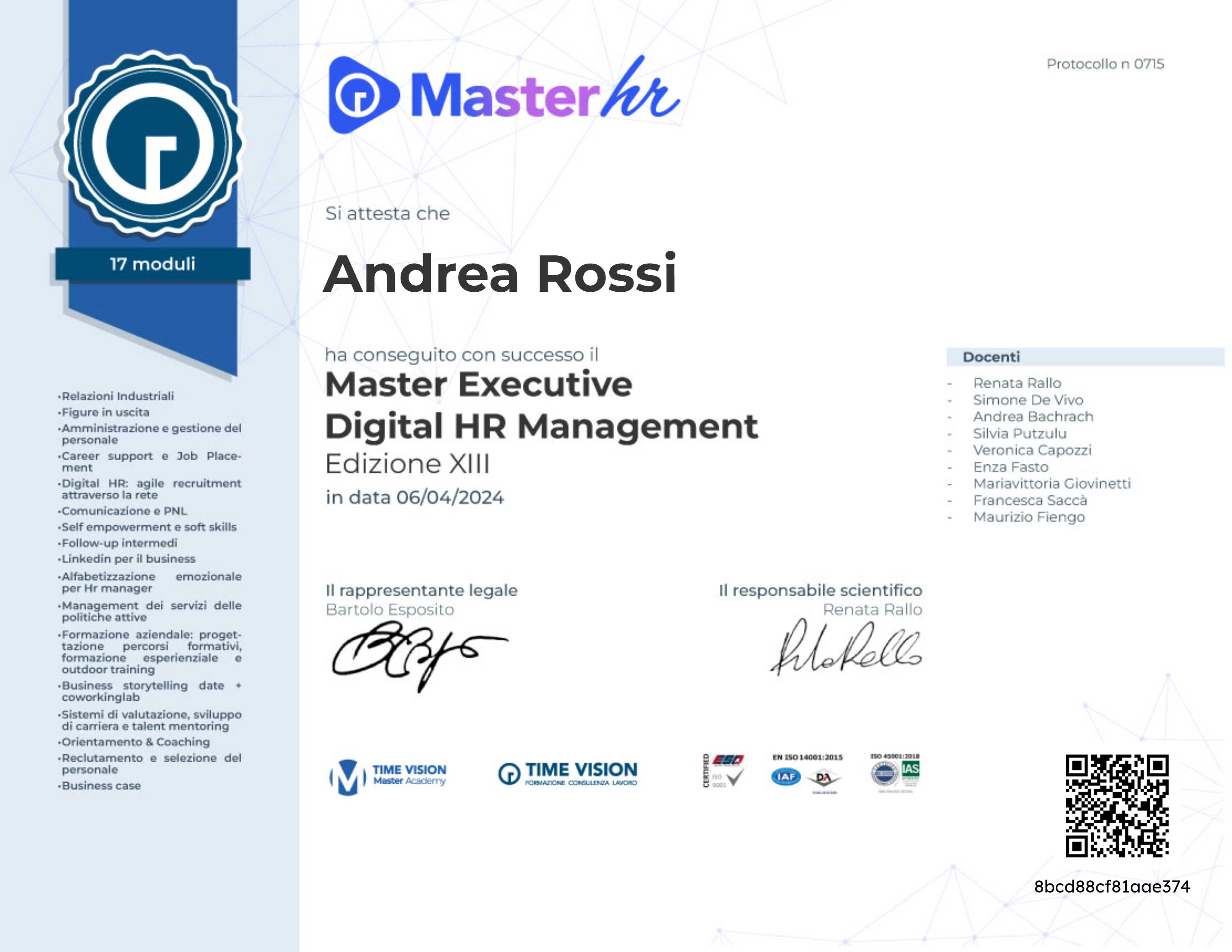 Master Executive Digital HR Management - Edizione XIII